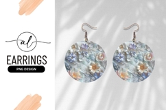 Floral Background With Delicate Round Earring Png Product Image 1