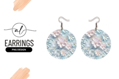 Floral Round Earring Png Gentle Pastel Design Product Image 1