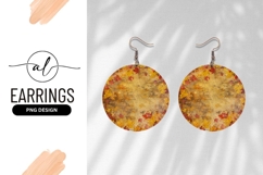 Fall Leaves Round Earring Png Design Product Image 1