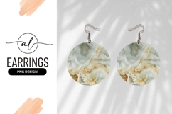 Abstract Onyx Marble Texture Round Earring Png Product Image 1