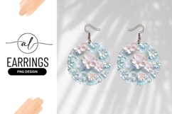 Floral Pattern Round Earring Png Image Product Image 1