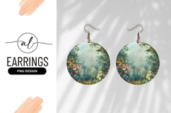 Round Earring Png Forest Winter Illustration Product Image 1
