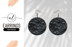Cracked Stone Round Earring Png Image Product Image 1