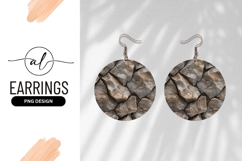 Cracked Stone Texture Seamless Round Earring Png Product Image 1