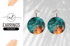 Fiery Abstract Circle Background Round Earring Png Product Image 1