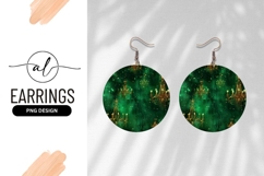 Emerald Green Chandelier Round Earring Png Product Image 1
