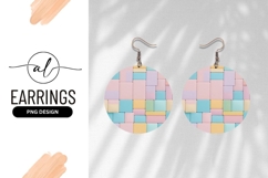 Pastel Geometric Shapes Round Earring Png Product Image 1