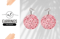 Watercolor Valentine Hearts And Vines Circular Pattern Product Image 1