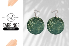 Elegant Floral Round Earring Png Background Product Image 1