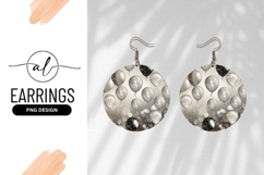 Silver And Black Balloons Festive Round Earring Png Product Image 1