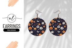 Halloween Pattern With Pumpkins And Crescent Moons Product Image 1