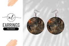 Eerie Night Crow Butterfly Round Earring Png Product Image 1