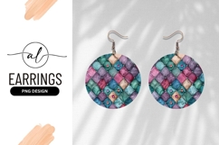 Watercolor Round Earring Png Elegant Gems Product Image 1