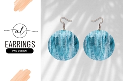 Round Frozen Icicles Pattern Round Earring Png Product Image 1