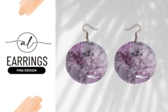 Abstract Watercolor Background For Round Earring Png Product Image 1