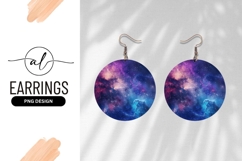 Cosmic Nebula Illustration in a Circle with Purple Blue Product Image 1