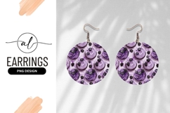 Purple Cupcakes with Blueberries and Blackberries Patterned Product Image 1