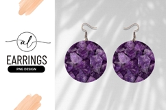 Amethyst Crystals in a Circular Composition Purple Gemstones Product Image 1