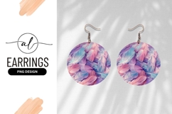 Pastel Feathers in a Circle Composition Pink Purple and Blue Product Image 1