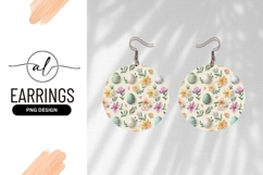Easter Egg Floral Pattern with Flowers and Green Leavesm Product Image 1