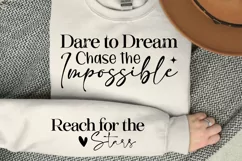 Dare To Dream Chase The Sleeve SVG, Motivational SVG Design Product Image 3