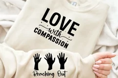 Love With Compassion Sleeve SVG, God SVG Design, Faith SVG Product Image 1