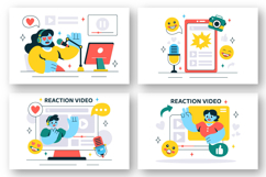 10 Social Media Reaction Video Illustration Product Image 2