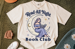 Read All Night Book Club PNG, Funny Book Lover Design Product Image 2