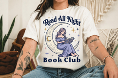 Read All Night Book Club PNG, Funny Book Lover Design Product Image 3