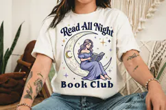 Read All Night Book Club PNG, Funny Book Lover Design Product Image 3