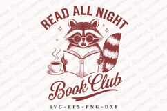 Read All Night Book Club SVG Design Product Image 1