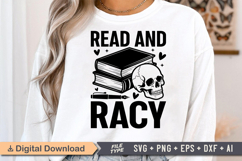 Read and Racy SVG, Book Lover SVG, Reading SVG Product Image 1