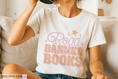 Read Banned Books Baseball SVG T-shirt Design Product Image 2