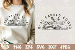 Read banned books SVG PNG, Book Lover Svg, Banned Books Svg Product Image 1