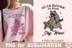 Read Books Be kind Stay Weird PNG Product Image 5