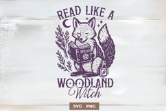 Woodland Witch SVG PNG Read Like a Witch Fox Cottagecore Product Image 1