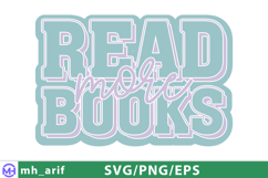 Read More Books Baseball SVG PNG Design Product Image 1