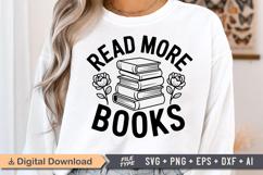 Read More Books SVG, Book Lover SVG, Reading SVG Product Image 1