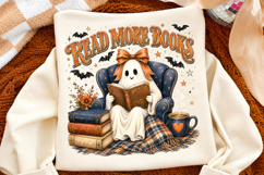 Read More Books PNG, Bookish Halloween Sublimation Design Product Image 2
