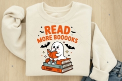 Read More Books Ghost PNG, Halloween Book Lover Design Product Image 3