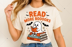 Read More Books Ghost PNG, Halloween Book Lover Design Product Image 2