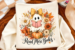 Read More Booooks Png, Cute Ghost Book Lover Png Product Image 2