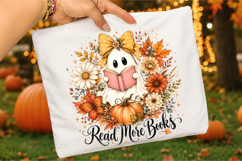 Read More Booooks Png, Cute Ghost Book Lover Png Product Image 3