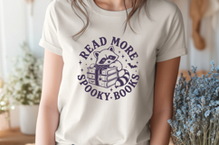 Read More Spooky Books SVG PNG, Funny Halloween Raccoon Product Image 2