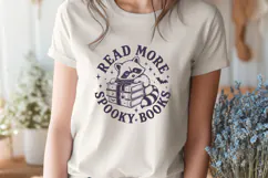 Read More Spooky Books SVG PNG, Funny Halloween Raccoon Product Image 2