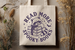 Read More Spooky Books SVG PNG, Funny Halloween Raccoon Product Image 3
