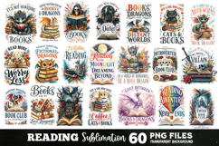 Reading Sublimation Bundle 60 Designs PNG Product Image 3