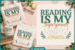 Book Lover Quotes Reading is My Superpower Product Image 1