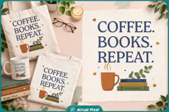 Book Lover Quotes Coffee Books Repeat Product Image 1