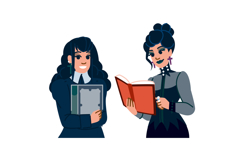 mystery reading gothic novel vector Product Image 1